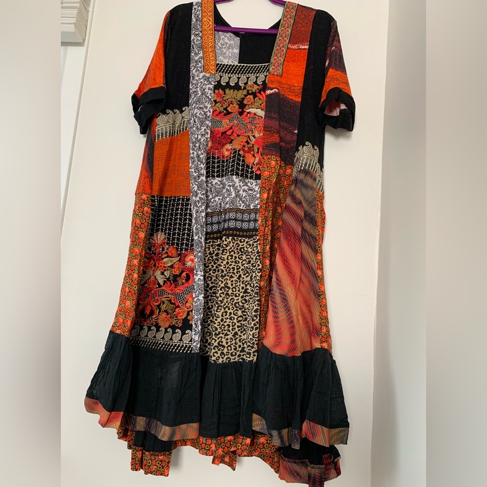 Colorful Patchwork Maxi Dress